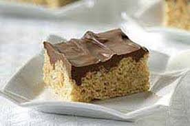 Frosted Peanut Marshmallow Crispy Squares Recipe Reminds Me Of Krispie Treats Sold In The Sweet Shop At D Yummy Food Dessert Rice Krispie Treats Kraft Recipes