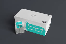 Tea Box And Tea Bag Label Mockup Set Tea Box Design Tea Box Tea Bag