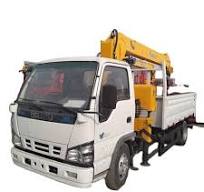 ISUZU 3.2ton - 10Ton hydraulic manipulator lifting mobile truck mounted straight boom crane for sale