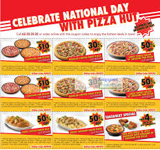 Order online or from the app? Pizza Hut 3 Aug 2011 Pizza Hut Coupons Up To 50 Off Delivery Takeaway 3 Aug 6 Sep 2011 Singpromos Com