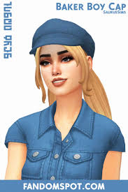 Baker Boy Cap by SaurusSims (TS4 CC)