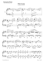 This Game No Game No Life Op Stave Preview 1 No Game No Life Anime Sheet Music Life