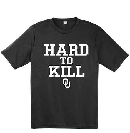 Hard to Kill OU Black Performance Tee - Balfour of Norman