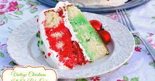 I prepared my christmas poke cake just like they did back in the day by using plain old cool whip for the frosting. Mommy S Kitchen Vintage Christmas Jell O Poke Cake