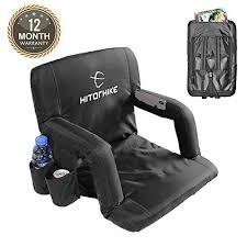 Hitorhike Stadium Seat For Bleachers Or Benches Portable Reclining Stadium Seat Chair With Pad Stadium Seats For Bleachers Stadium Seats Portable Stadium Seats