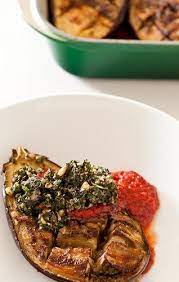 The Simplest Way To Cook Aubergine Baked Aubergine With Tomato Pesto Stonesoup Ways To Cook Eggplant Recipes Aubergine Recipe