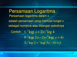We did not find results for: Logaritma Persamaan Logaritma Ppt Download