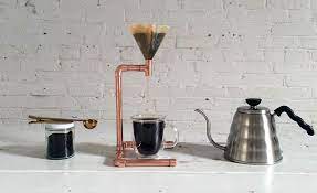 All you need is a funnel, small paper filter, coffee and boiling water. Diy Copper Pour Over Coffee Maker 1 14 2015 Cool Material