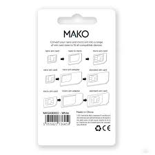 For some of you, you will probably go to ebay to buy a micro sim adapter.but i don't have a credit card,so i just ask. Mako Multi Sim Adapter In White Masa00002 Indx Ch Zubehor Shop In Der Schweiz