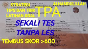 Bagi yang belum mengenal dan belum menguasai semua jenis soal tpa memang belajar tes ini termasuk sulit, namun bagi yang sudah sering mengikuti tes maka soal tpa adalah salah satu tes termudah yang pernah ada. Tryout Tpa Paps Pembahasan Skor 600 Sekali Tes Tanpa Les Tpa Paps Ugm Bappenas Youtube