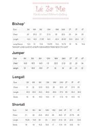 Madison Drake Childrens Boutique Clothing Size Charts