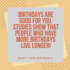 2) the irony of a seventieth birthday is that the cake is large enough to hold seventy candles but you aren't allowed to eat more than a slice. 15 70 Birthday Ideas 70th Birthday 70th Birthday Parties 70th Birthday Card