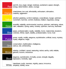 Color Meanings Chart Noras Specials Color Meaning Chart
