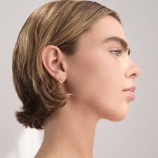 Small golden earrings CANDY MOON