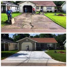 Driveway replacement includes the $500 to $1,500 cost to remove the old concrete driveway and haul away the debris, plus $1,600 to $6,400 for the new driveway installation. Concrete Contractors Houston Driveway Patio Parking Install Repair