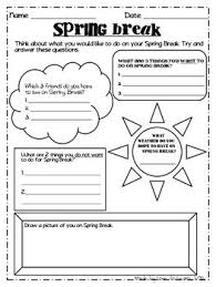 Spring Break Mini Pack Of Fun Activities Teacherspayteachers Com Classroom Writing Writing Lessons Teaching Writing