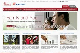What is the icici bank stock price / share price today? Icici Bank New Website Interface For Privilege Banking Indian Stock Market Hot Tips Picks In Shares Of India