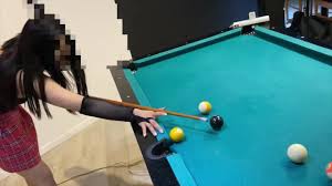Teaching my Asian girl to play Pool