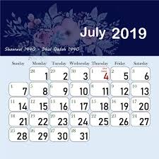 Liburan tahun baru islam 2019. Gambar Kalender Hijriyah Juli 1440 2019 1440 1441 1440 Kalender Islam Png Dan Vektor Dengan Latar Belakang Transparan Untuk Unduh Gratis