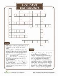 Download, print and start playing. Black History Month Crossword Puzzle Worksheet Education Com