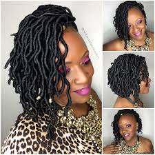 Black And Blonde Faux Locs Bob Pin On Crochet Braiding Styles