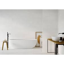 Studio White Matte Porcelain Tile In 2021 White Tile Bathroom Walls White Porcelain Tile Porcelain Tile