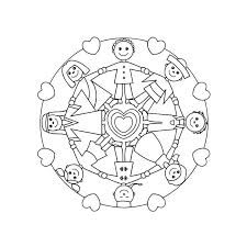 There are four pages worth of mandala coloring pages over at coloring castle each more interesting than the last. Coloriage Groupe Enfant Recherche Google Mandalas For Kids Mandala Coloring Pages Mandala Coloring