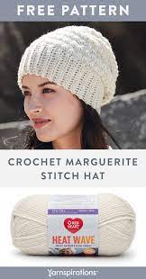 Free Crochet Pattern Using Red Heart Heat Wave Yarn Free Crochet Marguerite Stitch Hat Pattern A Wond Crochet Hats Crochet Hats Free Pattern Crochet Hat Free