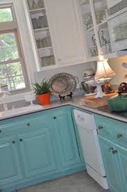 Painted Kitchen Cabinets Retro Turquoise Style Life In Grace Kitchen Cabinet Colors Kitchen Paint Painted Kitchen Cabinets Colors