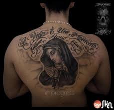 Frequently asked questions about virgen inmaculada de lourdes. Lettering Back Madonna Tattoo By 2nd Skin