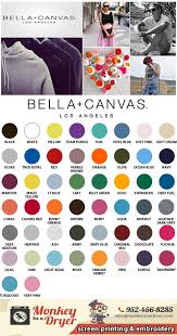 Bella Canvas Swatch Color Chart Custom T Shirts From