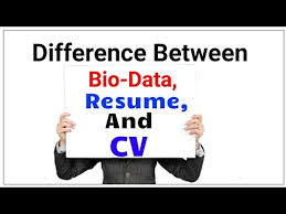 In a bio data, the focus is on personal particulars like date of birth, gender, religion, race, nationality, residence, marital. Difference Between Bio And Resume Jobs Ecityworks