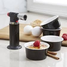 Ksp Crackle Creme Brulee Torch With Ramekin Black Set Of 5 Creme Brulee Torch Ramekin Dishes Culinary Torch
