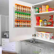 24pc chrome 3 etagere rangement pour epices pots pour mural ou placard cuisine astuce rangement cuisine rangement cuisine astuce rangement