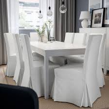 Henriksdal Chair With Long Cover Blekinge White Width 21 1 4 Order Today Ikea White Dining Chairs White Chair Covers Chair