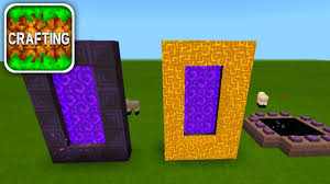This is the nether portal design that we will build in this tutorial Crafting And Building How To Make A Nether Heaven And End Portal Youtube