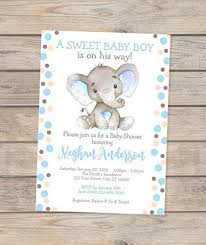 Elephant Baby Shower Invitations Watercolor Elephant Boy Baby Shower Elephant Baby Shower Invitations Boy Shower Invitations Baby Shower Invitations For Boys