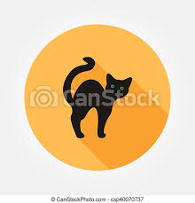 Some of the technologies we use are necessary for critical functions like security and site integrity, account authentication, security and privacy preferences, internal site usage and maintenance data, and to make the site work correctly for browsing and transactions. Black Cat Silhouette Halloween Icon For Web And Mobile Application Vector Illustration On A Button With A Long Shadow Canstock