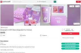 Jika di hitung dengan pajak harga mc donald bts menjadi rp. Mcdonald S Bts Meal Packaging Sauces Sold On Carousell For Up To S 500 Mothership Sg News From Singapore Asia And Around The World