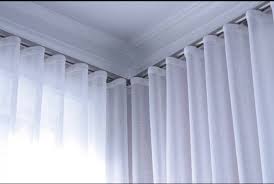 Ripple Fold Mechanism Hidden In Crown Molding Ripplefold Draperies Curtains Wave Curtains