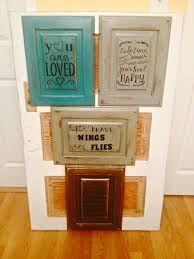 By going with custom doors for ikea cabinets, you can widen the range of options to find kitchen cabinet doors you adore. Hand Made Signs Made From Older Kitchen Cabinet Doors Painted Stenciled Distressed And Cabinet Doors Repurposed Old Kitchen Cabinets Kitchen Cabinet Doors