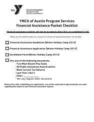 2011 Partner of Youth Campaign Contributors