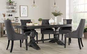 Chelsea lane baxter 5 piece dining set. Cavendish Grey Wood Extending Dining Table With 8 Duke Slate Fabric Chairs Furniture And Choice
