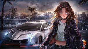 A quality selection of high resolution wallpapers featuring the most desirable cars in the world. 25 Anime Girl With Car Wallpapers Wallpaperboat