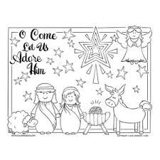 Each printable highlights a word that starts. Manger Scene Coloring Page