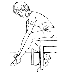 Color in this picture of a ballerina wearing pointe shoes and others with our library of online coloring pages. Ballerina Girl Put On Ballet Shoes Coloring Pages Coloring Sky