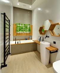 Small bathroom ideas include the clever use of lighting and colour that will make smaller spaces as welcoming and give the impression of space. Best Bathroom Plants To Decorate Your Modern Bath With Greenery Interiorzine