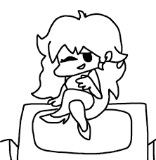 This subject was the most voted in my community poll, so here it is. Beautiful Girl Friend In Fnf Coloring Page Free Printable Coloring Pages For Kids