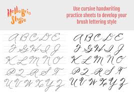 Practice Brush Lettering With Cursive Handwriting Worksheets Hello Brio Learn how to write different letters, lowercase cursive writing is an important writing skill to have. practice brush lettering with cursive