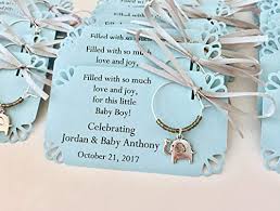 Amazon Com 1 To 150 Baby Boy Elephant Themed Wine Charms For Baby Shower Favors Elephant Decor For Upcoming Little Peanut 1 Charm Set Fully Customized Handmade Products